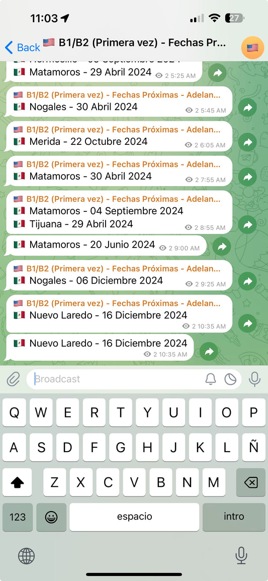 [GRATIS] Alertas: Fechas de Consulados Americanos 🇺🇸 en México 🇲🇽 [1 día]